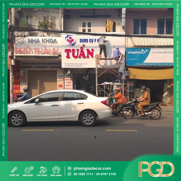 quy trình làm bảng hiệu quận tân bình
