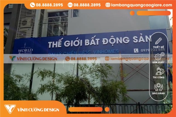 Các mẫu làm bảng hiệu bất động sản giá rẻ phổ biến hiện nay