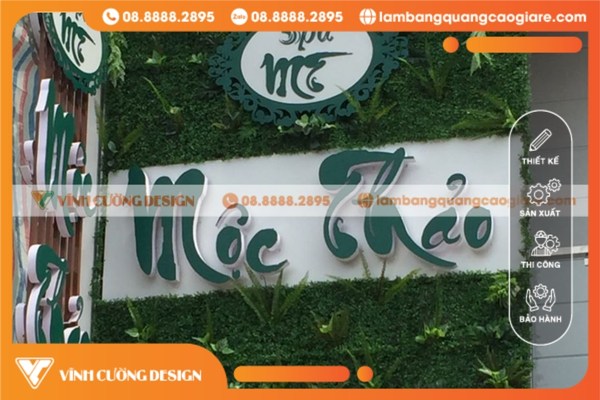 Quy Trình Thi Công Làm Bảng Hiệu Bằng Cỏ Hoa Lá Chuyên Nghiệp