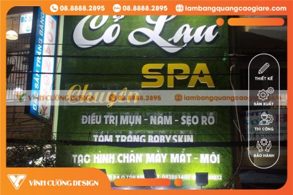 Thi Công Làm Bảng Hiệu Bằng Cỏ Hoa Lá