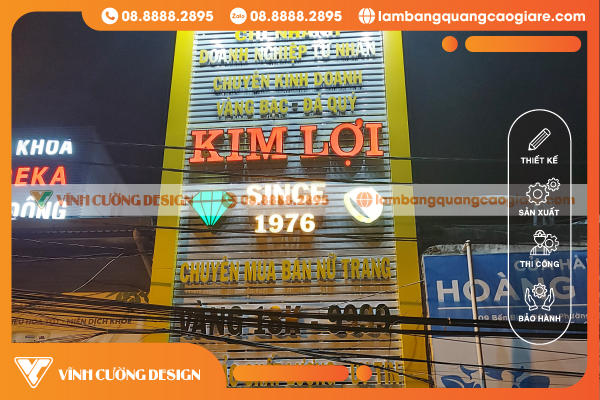 thiết kế bảng hiệu tiệm vàng