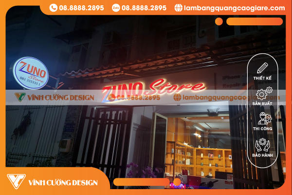 Bảng hiệu quảng cáo đẹp Alu chữ nổi Mica