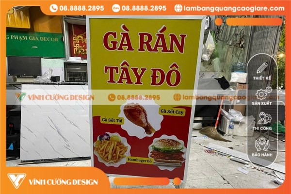 Các mẫu hộp đèn đứng 2 mặt đẹp phổ biến hiện nay