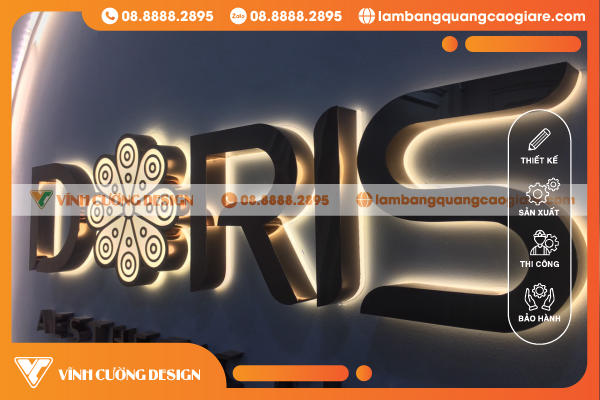 chữ inox đế mica cháo