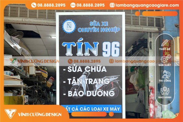 Hộp đèn đứng 2 mặt đẹp thiết kế theo yêu cầu riêng