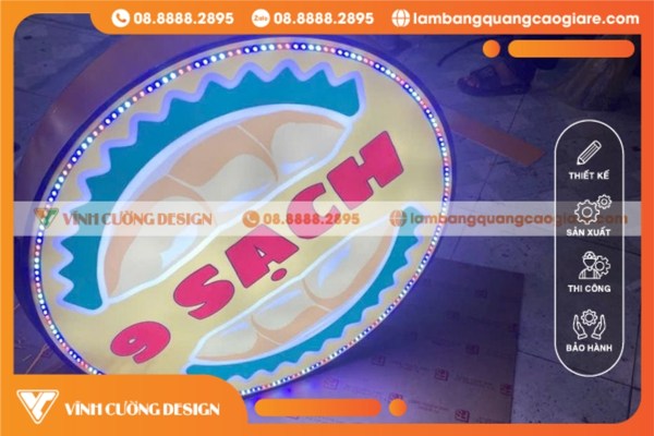 Quy trình sản xuất mẫu hộp đèn hút nổi 2 mặt tại Vĩnh Cường Design