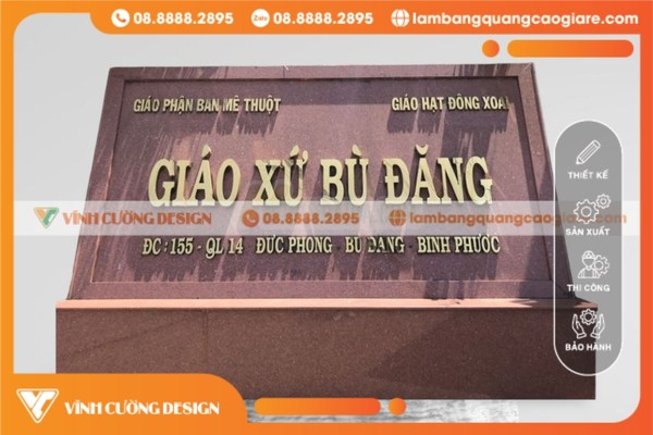 Top 15+ Mẫu bảng hiệu đá hoa cương gắn chữ nổi cực đẹp