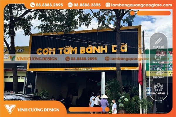 Báo giá gia công lắp đặt bảng hiệu quảng cáo Bình Dương mới nhất