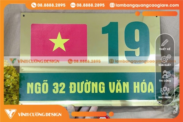 Các loại mẫu bảng số nhà đẹp phổ biến