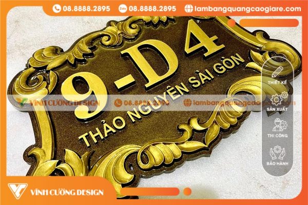 Các loại mẫu bảng số nhà đẹp phổ biến