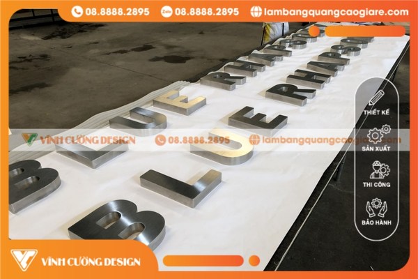 Mẫu Chữ Inox Trắng Xước Đẹp Giá Rẻ Lấy Ngay