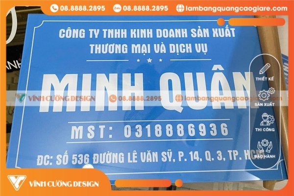 Quy trình sản xuất mẫu bảng Mica in UV giá rẻ