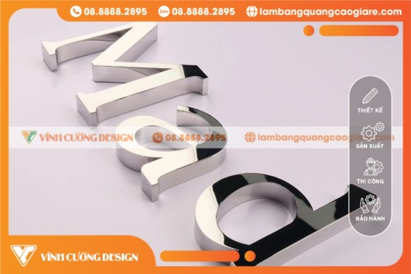 Quy trình sản xuất mẫu chữ Inox trắng gương đẹp