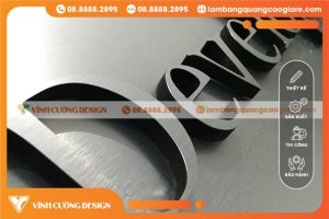 Quy trình sản xuất mẫu chữ Inox trắng xước đẹp