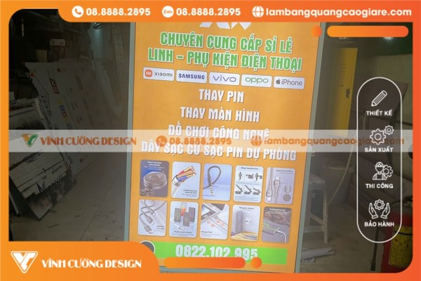 Quy trình thi công hộp đèn bạt không gân giá rẻ