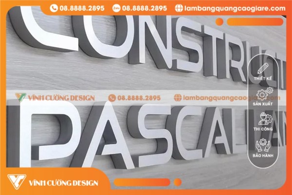 Ứng dụng của mẫu chữ Inox trắng xước đẹp