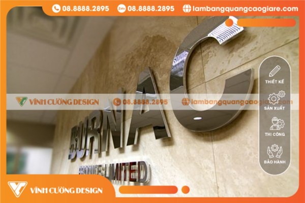 Ứng dụng thực tế của chữ Inox trắng gương sang trọng