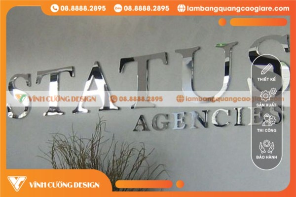 Ưu điểm nổi bật của gia công chữ Inox trắng gương sang trọng