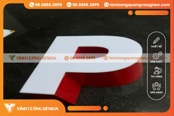 chữ nhôm không gờ đơn giản