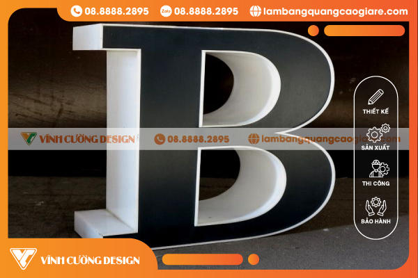 Gia công chữ nhôm có gờ đẹp