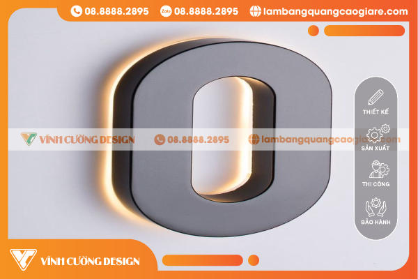 chữ nhôm đẹp làm chữ thương hiệu