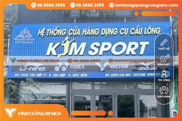Các loại bảng hiệu quảng cáo phổ biến tại Hóc Môn