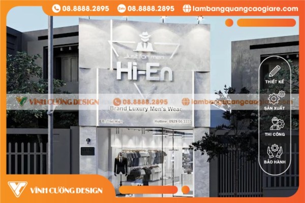Mẫu bảng hiệu đẹp thực tế đã thi công tại Hóc Môn