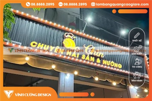 Mẫu bảng hiệu đẹp thực tế đã thi công tại quận Thủ Đức