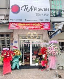 lam ban hieu shop hoa sap hoa tuoi cao cap