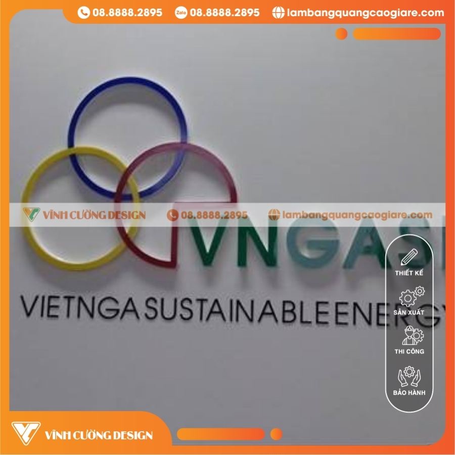 Thi công logo Q2 và bàn giao