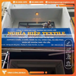 Bảng Hiệu Alu Công Ty Nghĩa Hiệp Textile Tại Tân Bình