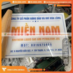 Bảng Tên Công Ty Mica In UV Xăng Dầu Miền Nam Giao Nhanh Trong Ngày