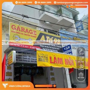 ĐIỂM MẠNH & GIÁ TRỊ SẢN PHẨM LÀM BẢNG HIỆU BẠT CỬA TIỆM SỬA XE