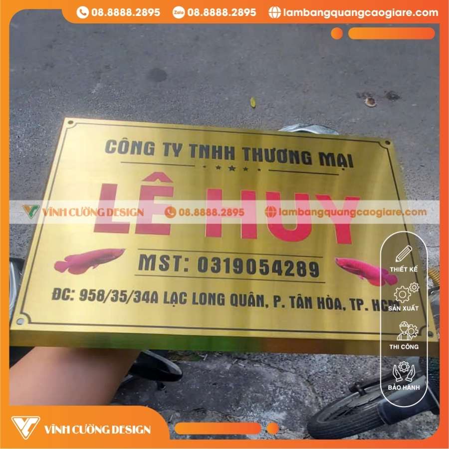 Độ Quan Trọng Của Bảng Tên Công Ty Inox Vác Cạnh In UV Trong Pháp Lý Thương Hiệu