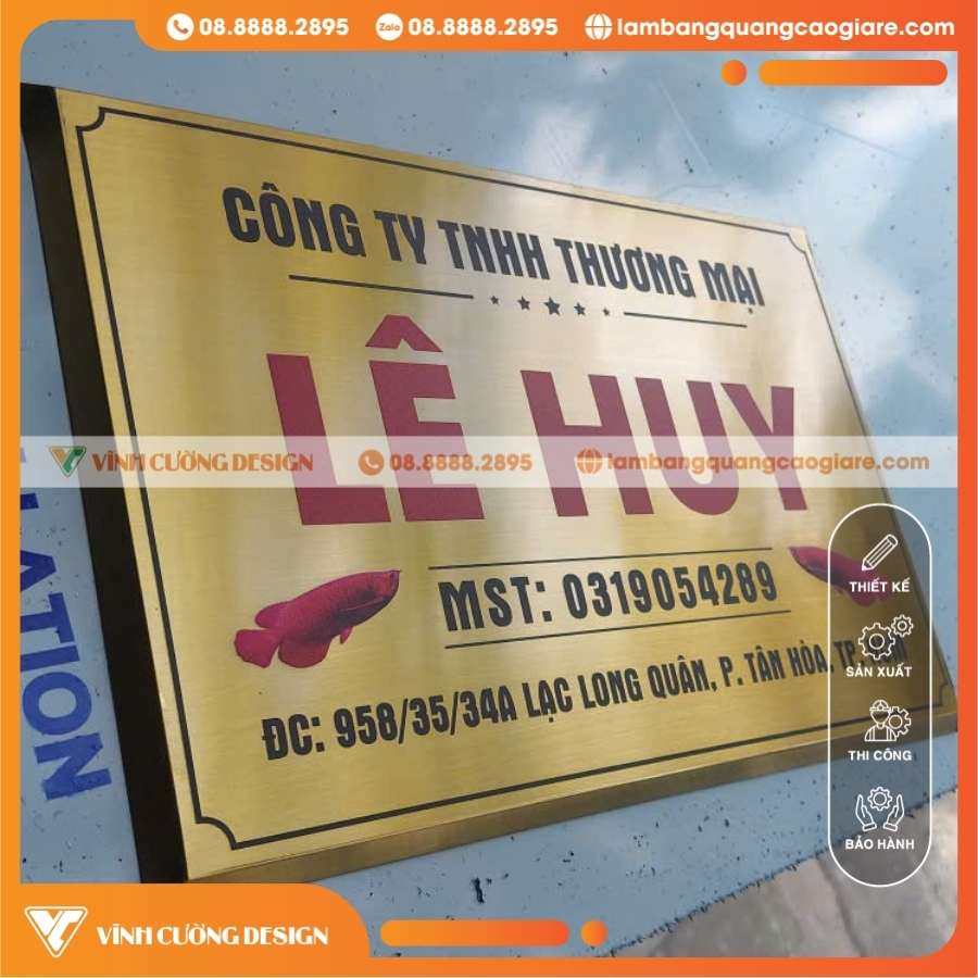 Hỏi Đáp Kinh Nghiệm Khi Đặt Làm Bảng Tên Công Ty Inox Vác Cạnh In UV