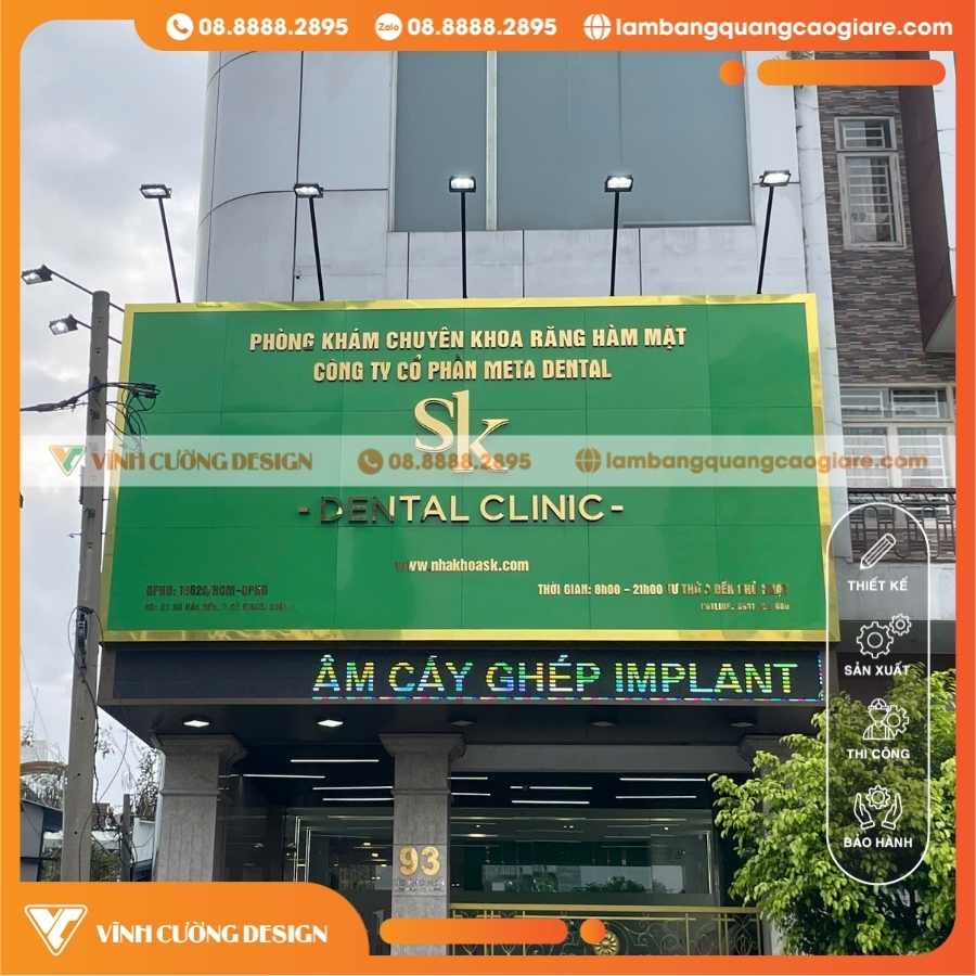 Kết hợp các mẫu chữ nổi với bảng hiệu mặt tiền đầy ấn tượng