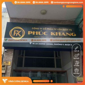 LÀM BẢNG HIỆU BẠT MẶT TIỀN CÔNG TY DỊCH VỤ PHÚC KHANG