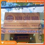 Làm Bảng Hiệu Bạt Trọn Bộ Mặt Tiền Thương Hiệu Quán Bánh Cuốn Ngon