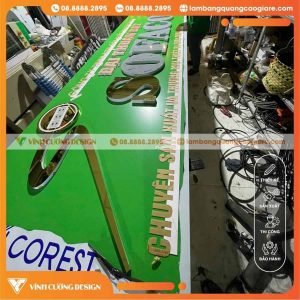Lưu ý khi chọn lựa đơn vị thi công chữ nổi Inox vàng gương uy tín