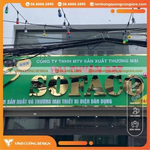 Nhận Gia Công Chữ Nổi Inox Vàng Gương Công Ty SOFACO Quận Tân Phú