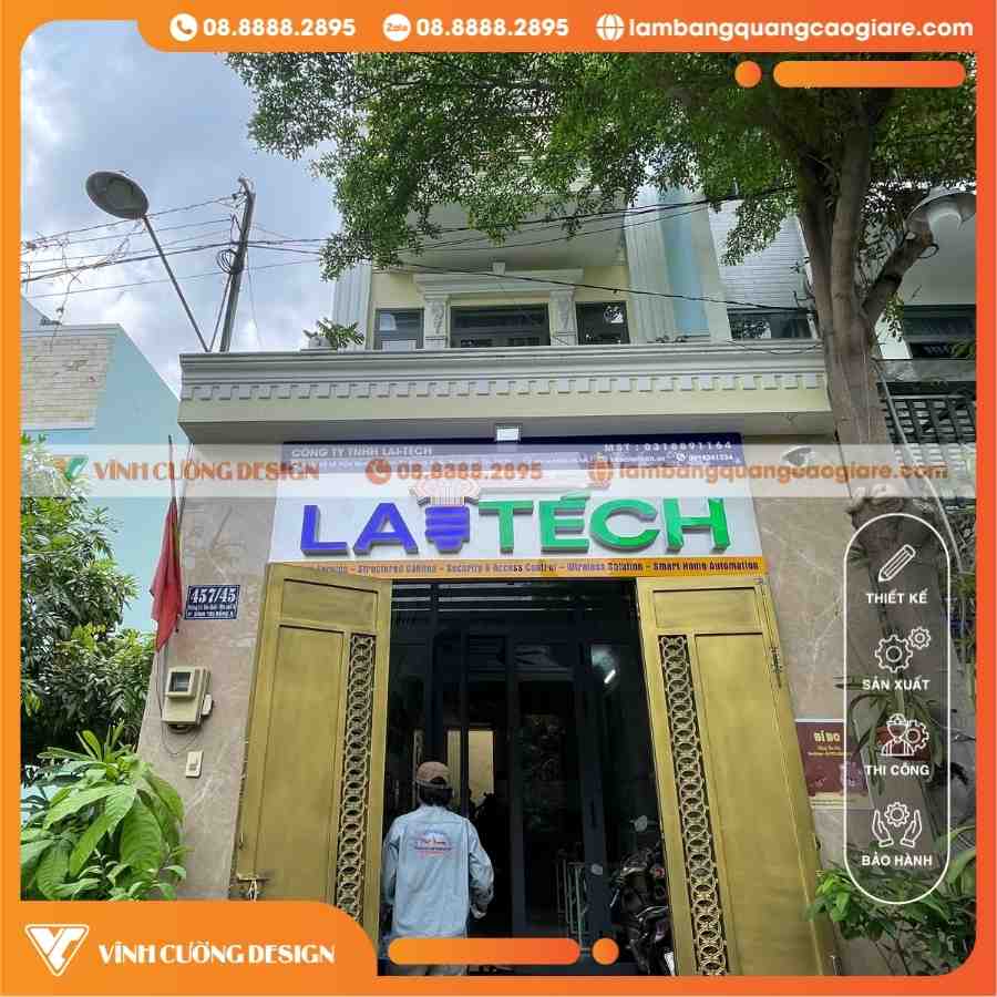 Quy Cách Kỹ Thuật Thi Công Bảng Hiệu Công Ty LaiTech
