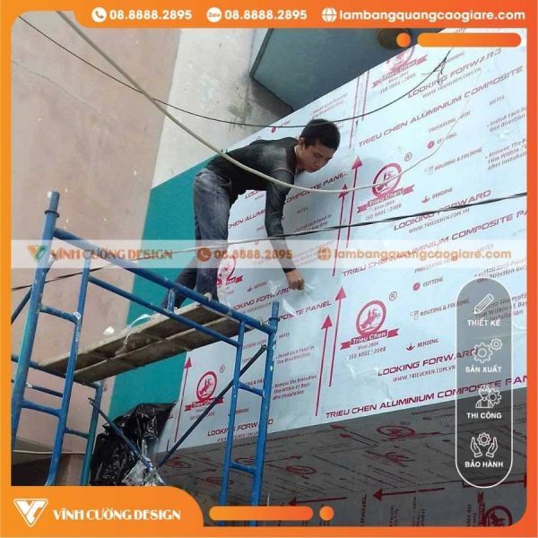 Quy trình làm biển bảng Alu cho hệ thống VIETTEL nhanh chóng