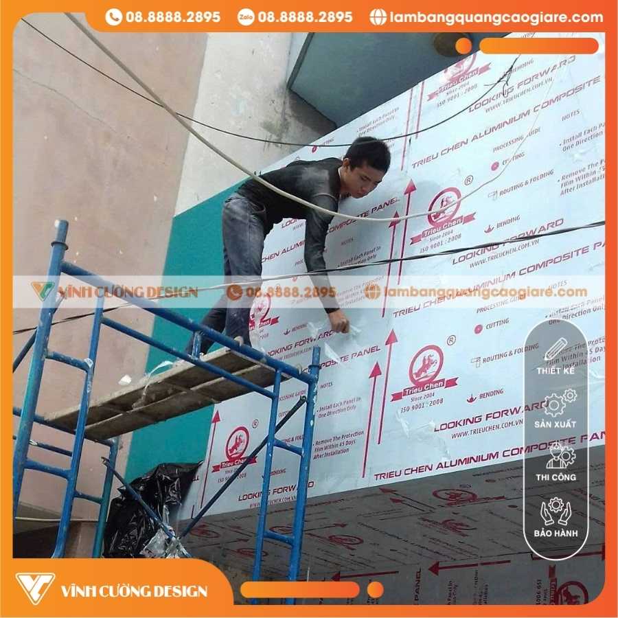 Quy trình làm biển bảng Alu cho hệ thống VIETTEL nhanh chóng