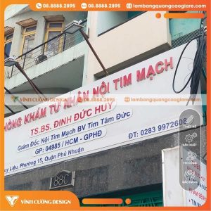 Quy Trình Thi Công Bảng Quảng Cáo Mặt Tiền Phòng Khám Chi Tiết Tại 88C Trần Huy Liệu