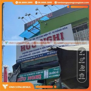 Quy Trình Thi Công Làm Bảng Hiệu Alu Công Ty Hữu Nghị