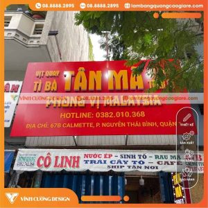 THI CÔNG BẢNG HIỆU ALU QUÁN ĂN VỊT QUAY TÂN MÃ