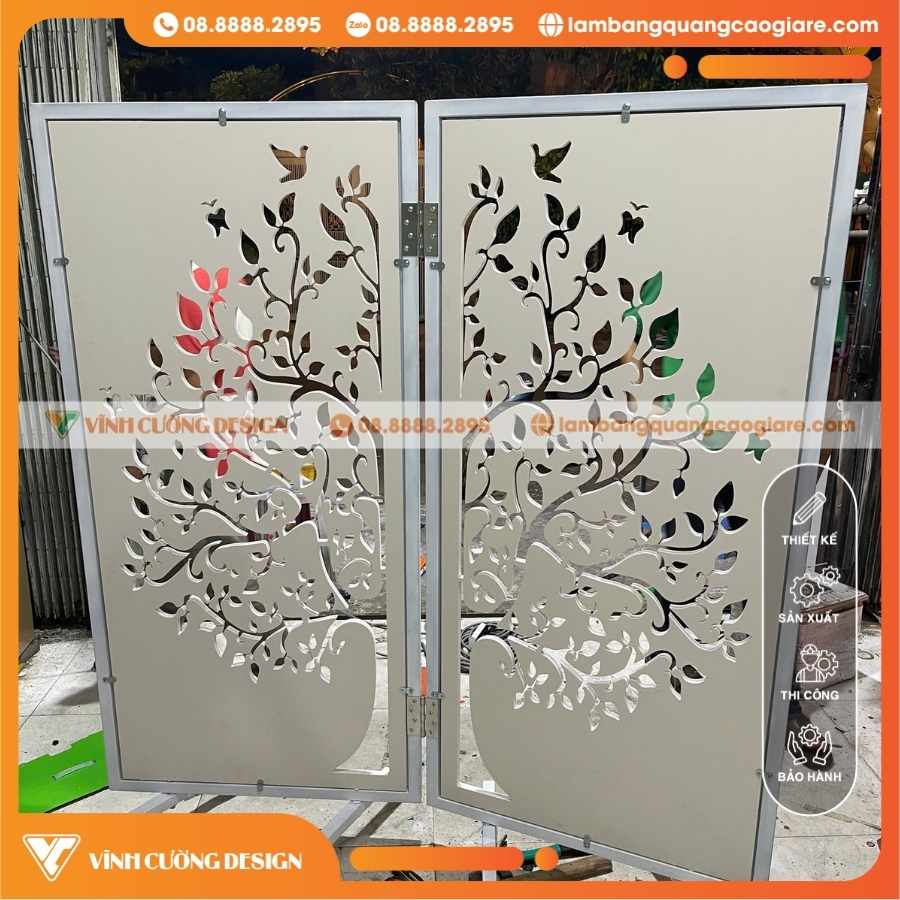 Thi Công Cắt Khắc Vách Ngăn Hoa Văn CNC Laser Giá Rẻ Chính Xác