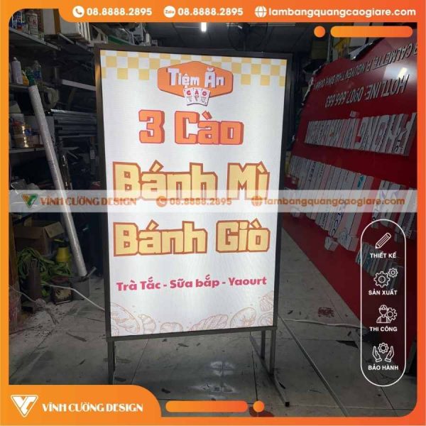 THÔNG SỐ KỸ THUẬT QUY CÁCH SẢN PHẨM HỘP ĐÈN BẠT CHÂN ĐỨNG