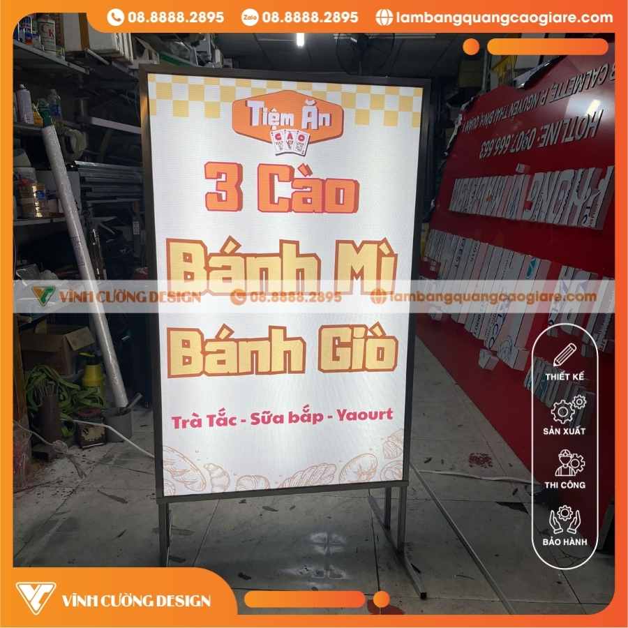 THÔNG SỐ KỸ THUẬT QUY CÁCH SẢN PHẨM HỘP ĐÈN BẠT CHÂN ĐỨNG