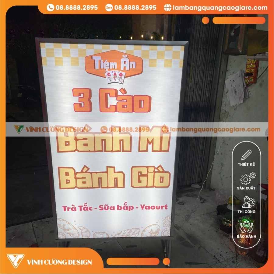 TIỆN LỢI KHI SỬ DỤNG HỘP ĐÈN BẠT CHÂN ĐỨNG HAI MẶT
